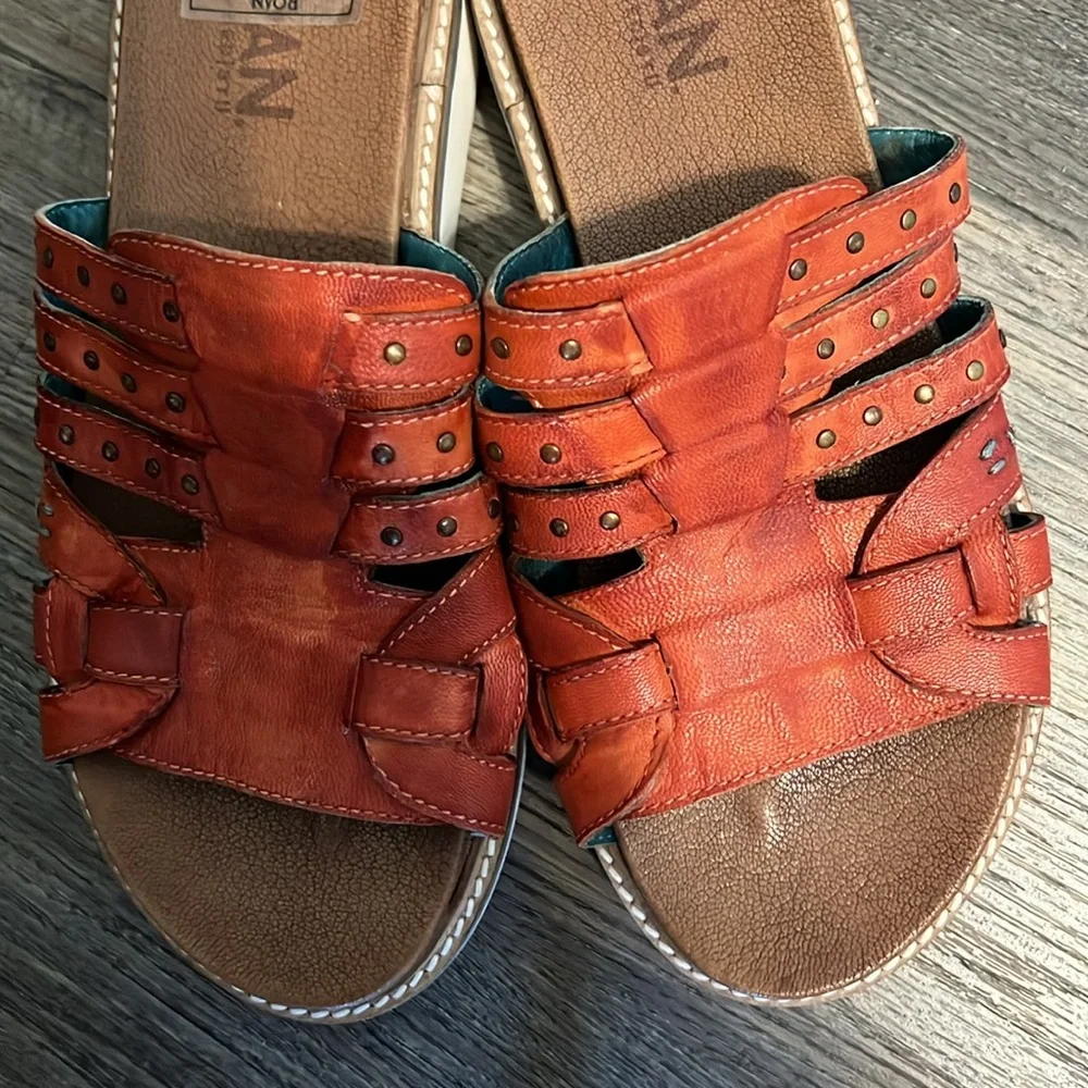 ROAN Women's Burnt Red Slide Slip on Sandals Size 9 - Picture 3 of 12